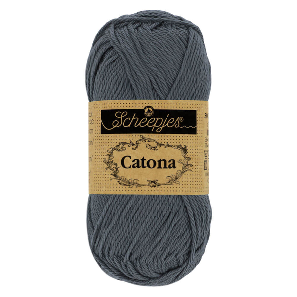 Scheepjes Catona 25g (selection of colours from 074 to 414) 393 Charcoal | Knitting yarn shop / dzijas veikals
