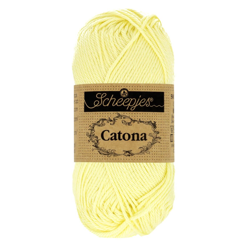 Scheepjes Catona 50g , colors from 074 to 399 100 Lemon Chiffon | Knitting yarn shop / dzijas veikals