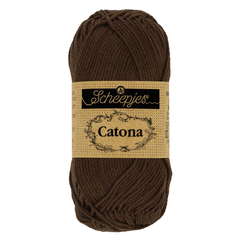 Scheepjes Catona 50g , colors from 074 to 399 162 Black Coffee | Knitting yarn shop / dzijas veikals
