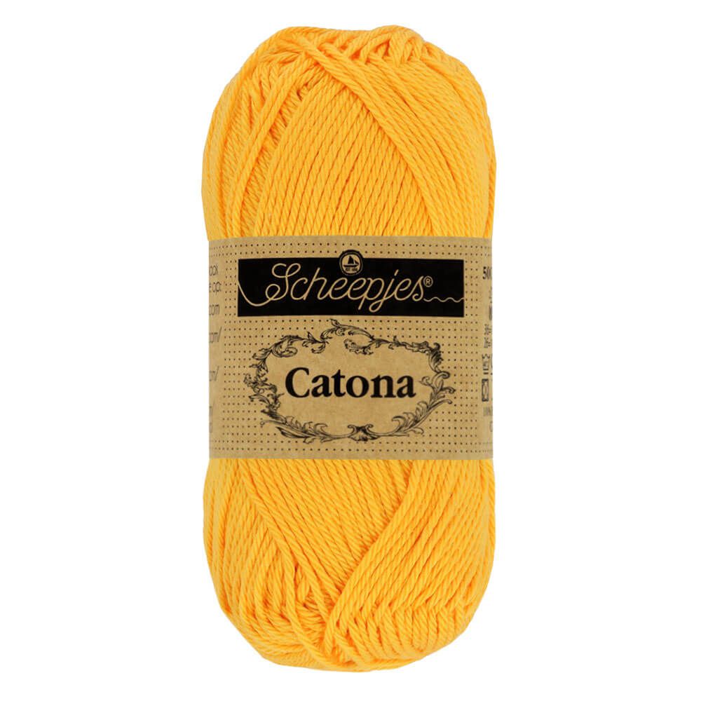 Scheepjes Catona 50g , colors from 074 to 399 208 Yellow Gold | Knitting yarn shop / dzijas veikals