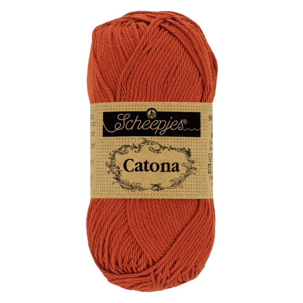 Scheepjes Catona 50g , colors from 074 to 399 388 Rust | Knitting yarn shop / dzijas veikals