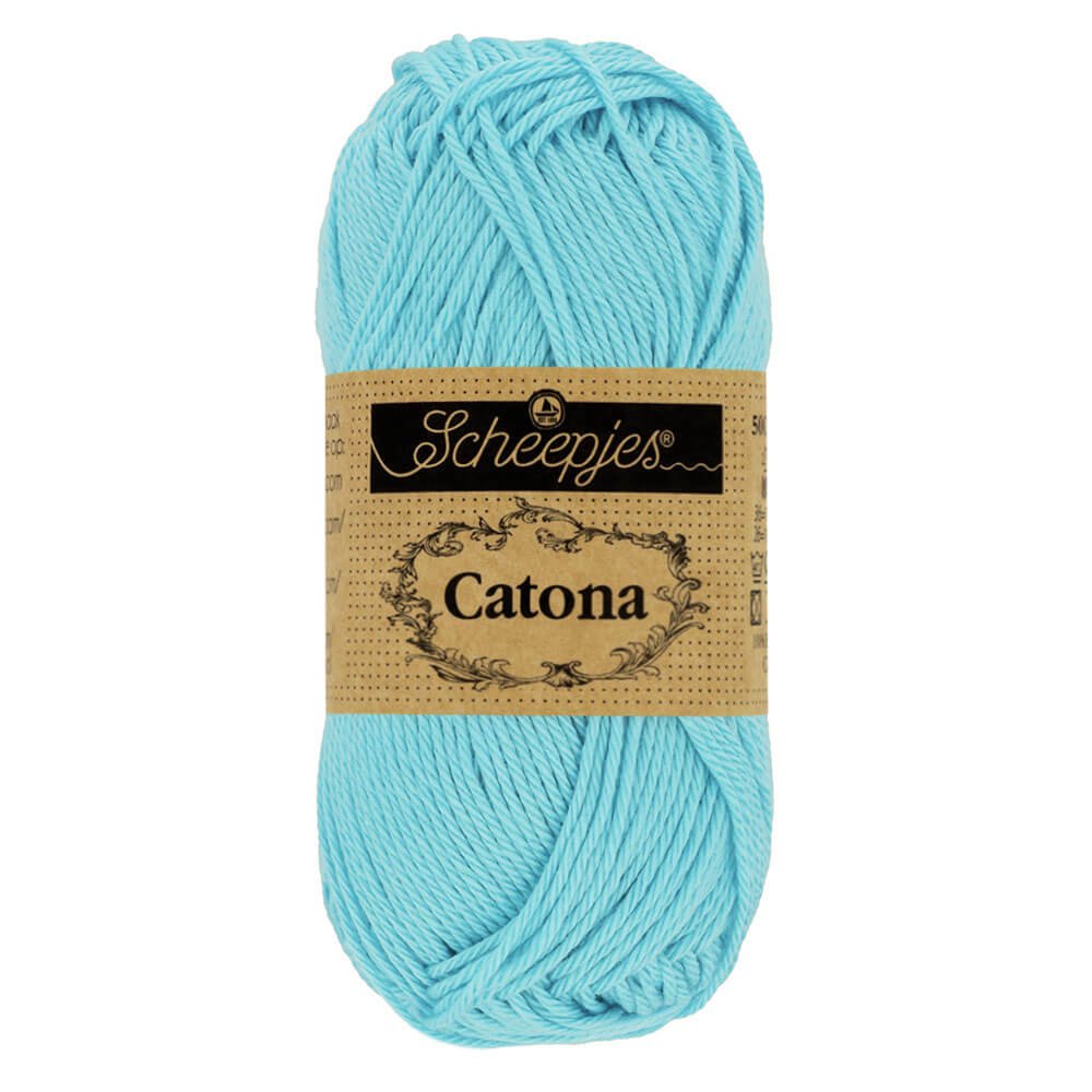 Scheepjes Catona 50g , colors from 074 to 399 397 Cyan | Knitting yarn shop / dzijas veikals