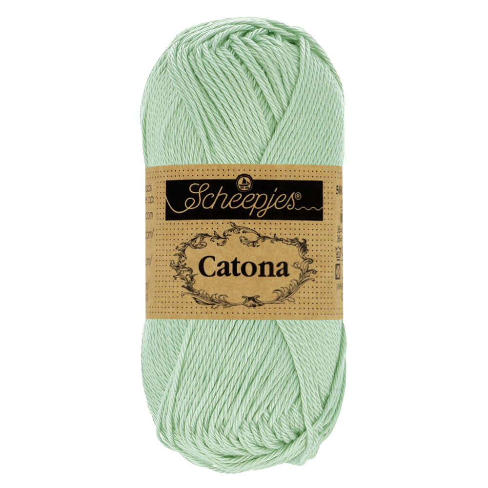 Scheepjes Catona 50g, colors from 400 to 604 402 Silver Green | Knitting yarn shop / dzijas veikals