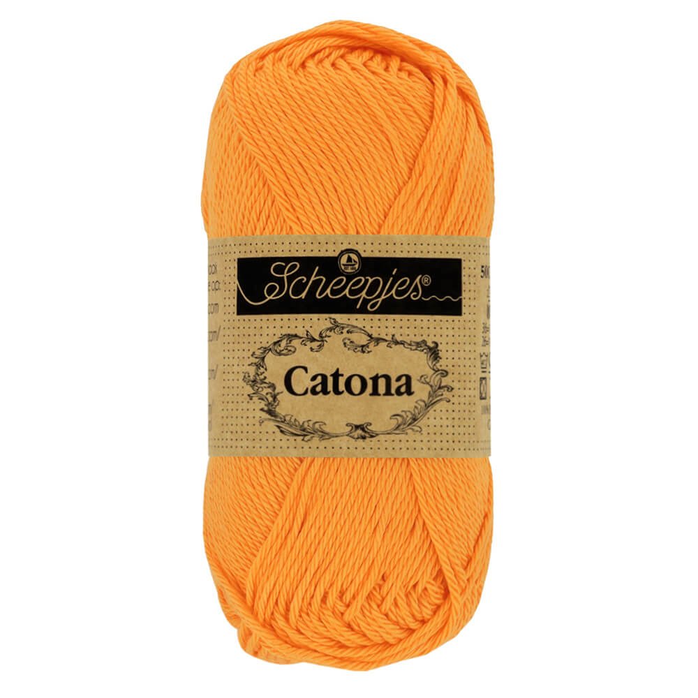 Scheepjes Catona 50g, colors from 400 to 604 411 Sweet Orange | Knitting yarn shop / dzijas veikals