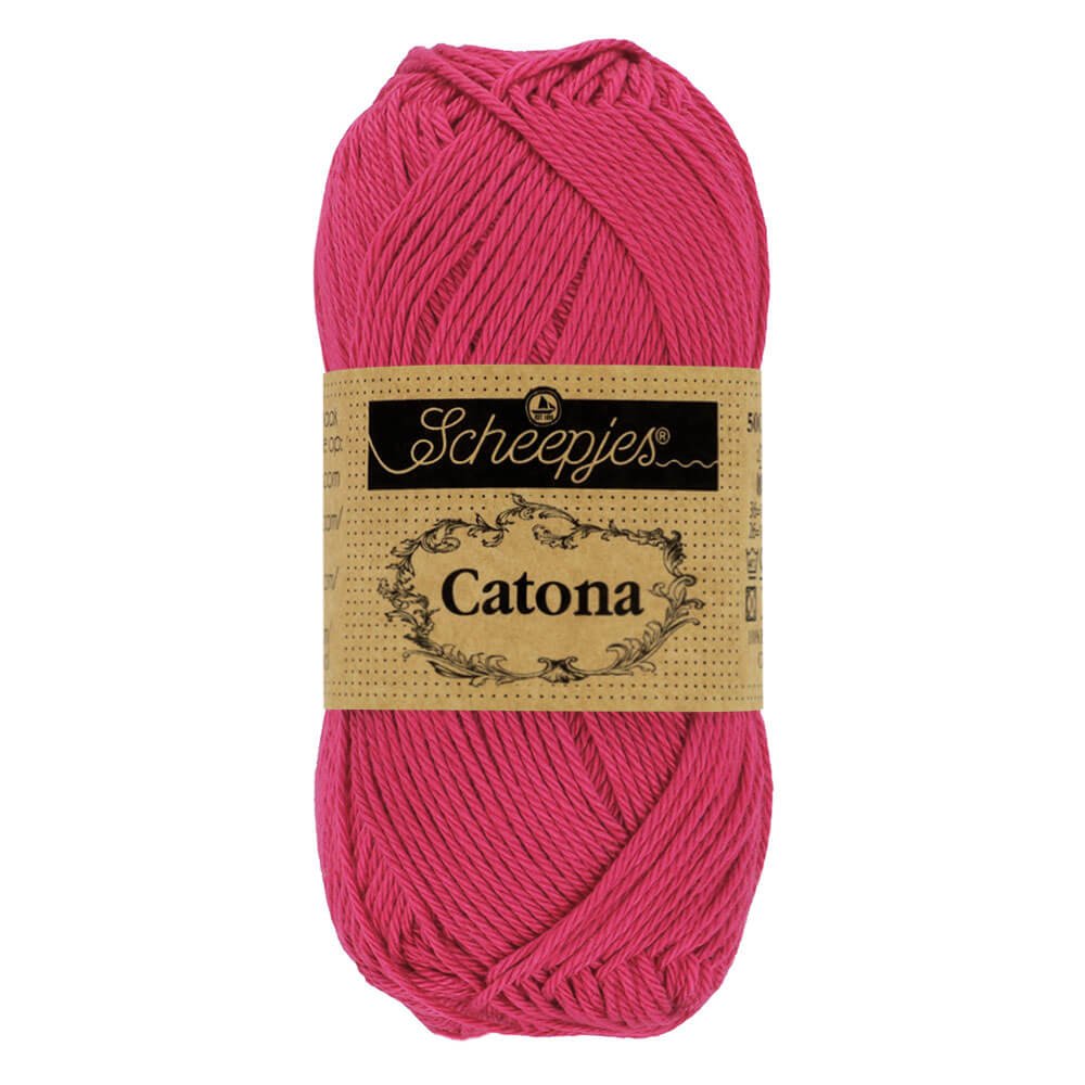 Scheepjes Catona 50g, colors from 400 to 604 413 Cherry | Knitting yarn shop / dzijas veikals