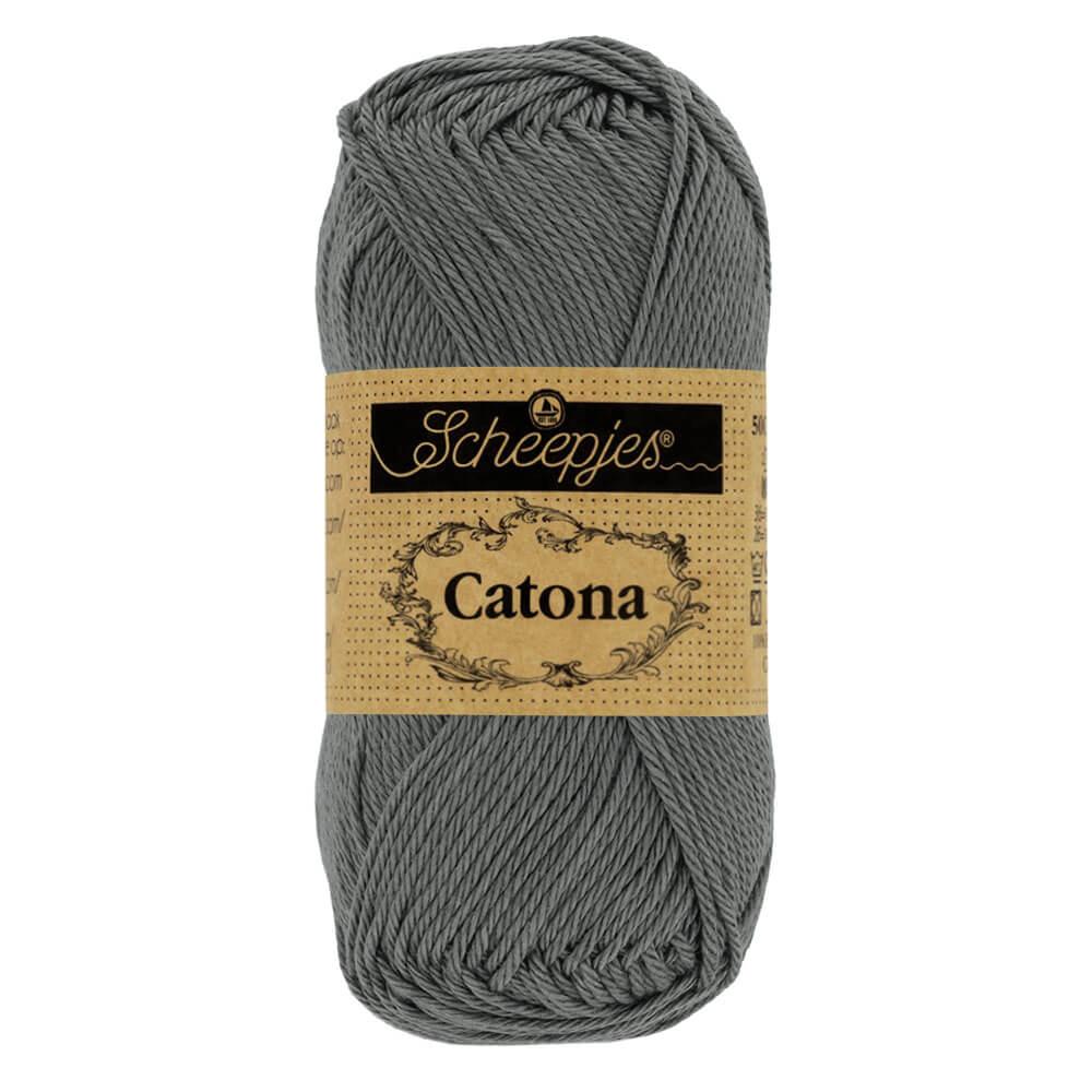Scheepjes Catona 50g, colors from 400 to 604 501 Anthracite | Knitting yarn shop / dzijas veikals