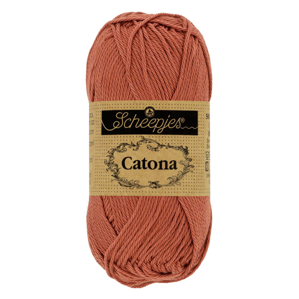 Scheepjes Catona 50g, colors from 400 to 604 504 Brick Red | Knitting yarn shop / dzijas veikals