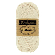 Scheepjes Catona 50g, colors from 400 to 604 505 Linen | Knitting yarn shop / dzijas veikals