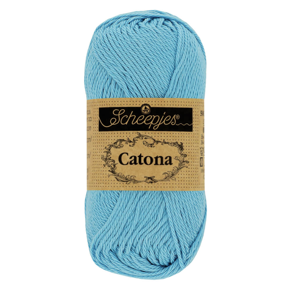 Scheepjes Catona 50g, colors from 400 to 604 510 Sky Blue | Knitting yarn shop / dzijas veikals