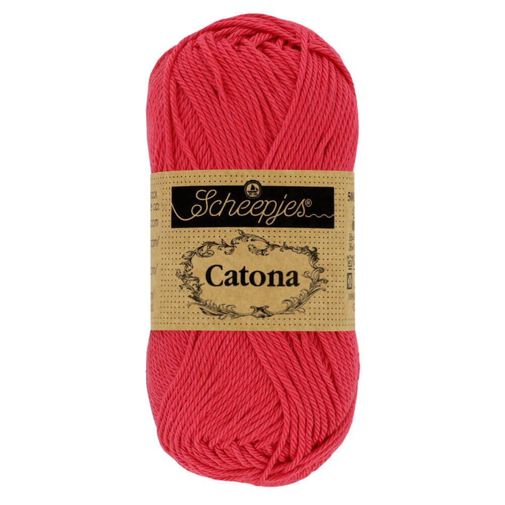 Scheepjes Catona 50g, colors from 400 to 604 516 Candy Apple | Knitting yarn shop / dzijas veikals