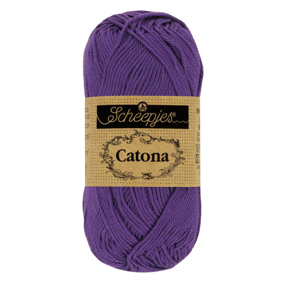 Scheepjes Catona 50g, colors from 400 to 604 521 Deep Violet | Knitting yarn shop / dzijas veikals