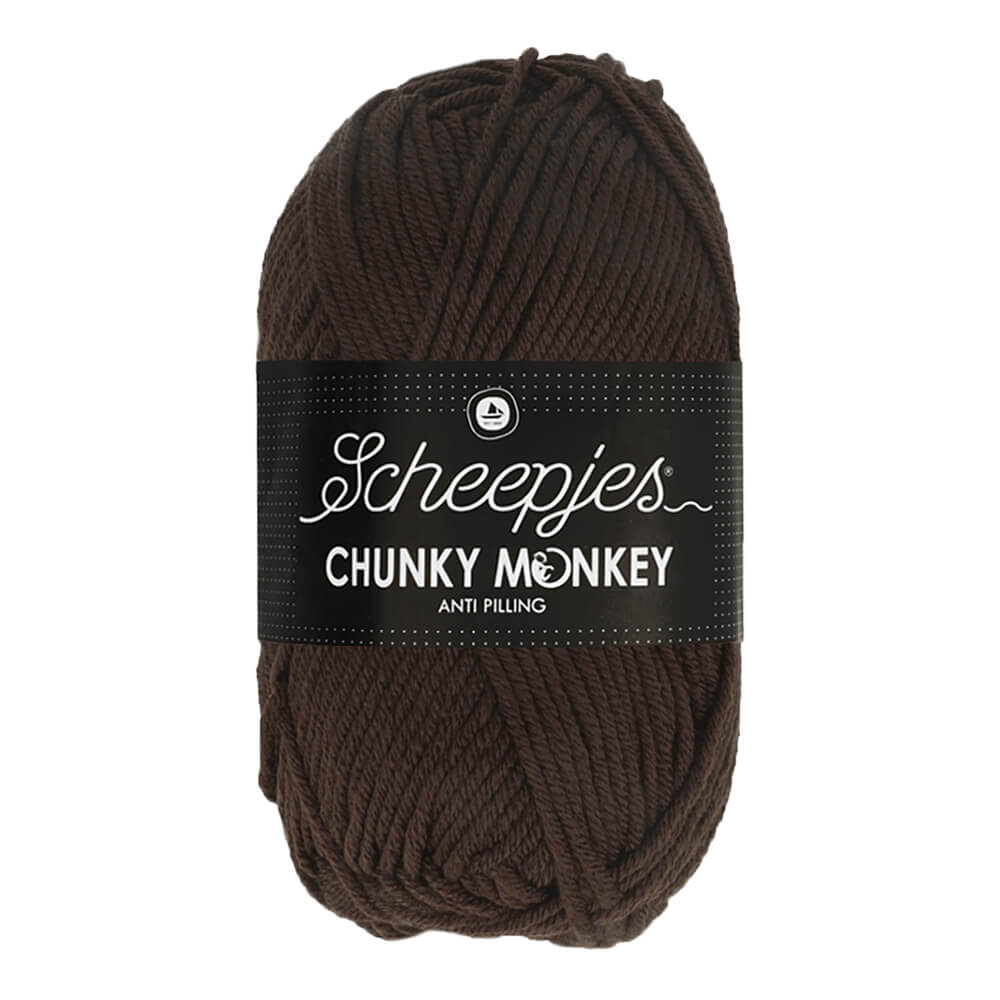 Scheepjes Chunky Monkey 100g 1004 Chocolate | Knitting yarn shop / dzijas veikals