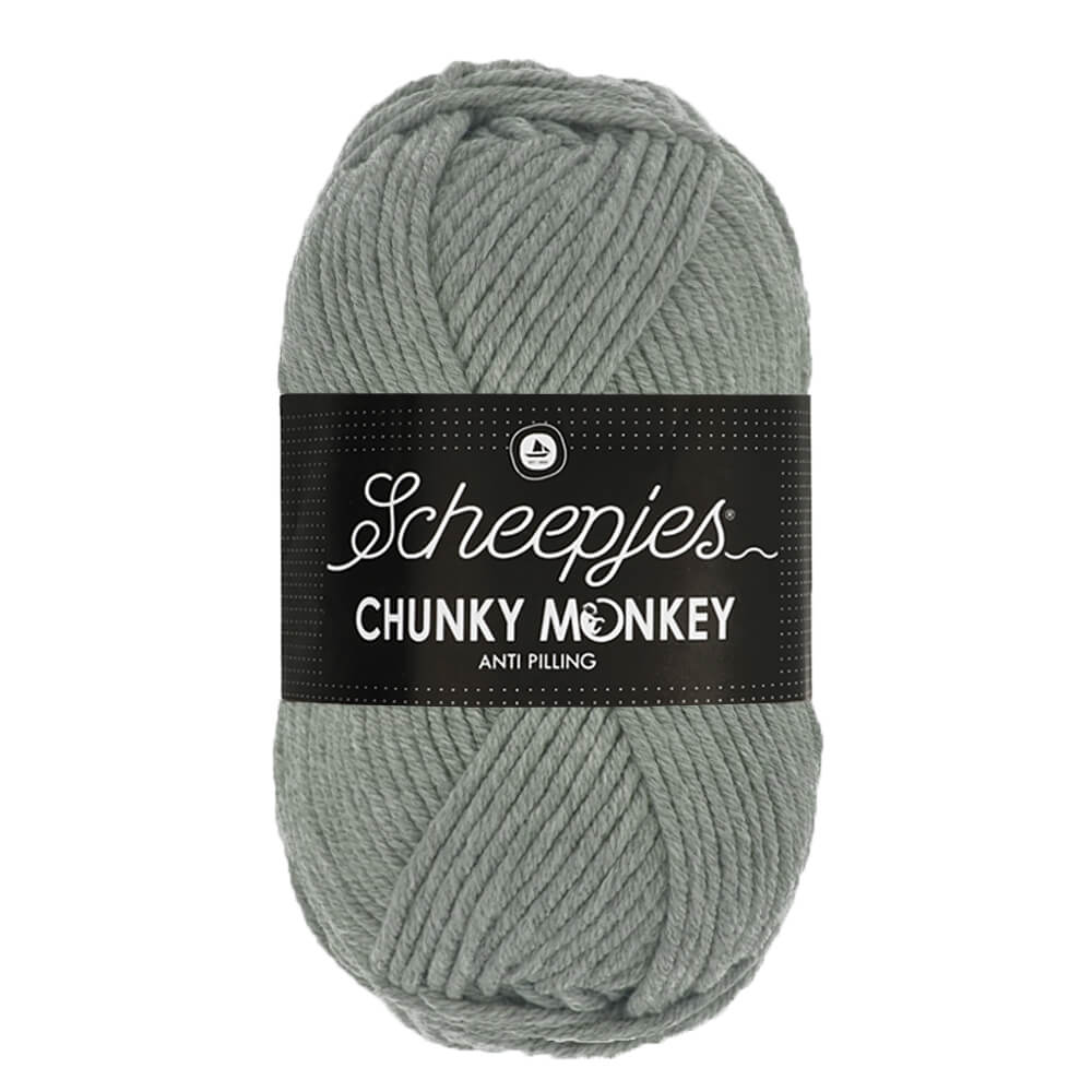 Scheepjes Chunky Monkey 100g 1099 Mid Grey | Knitting yarn shop / dzijas veikals