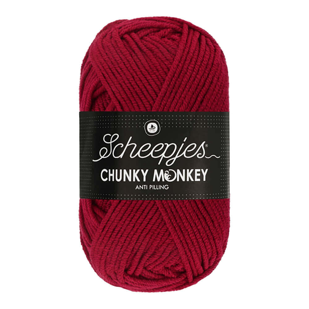Scheepjes Chunky Monkey 100g 1123 Garnet | Knitting yarn shop / dzijas veikals