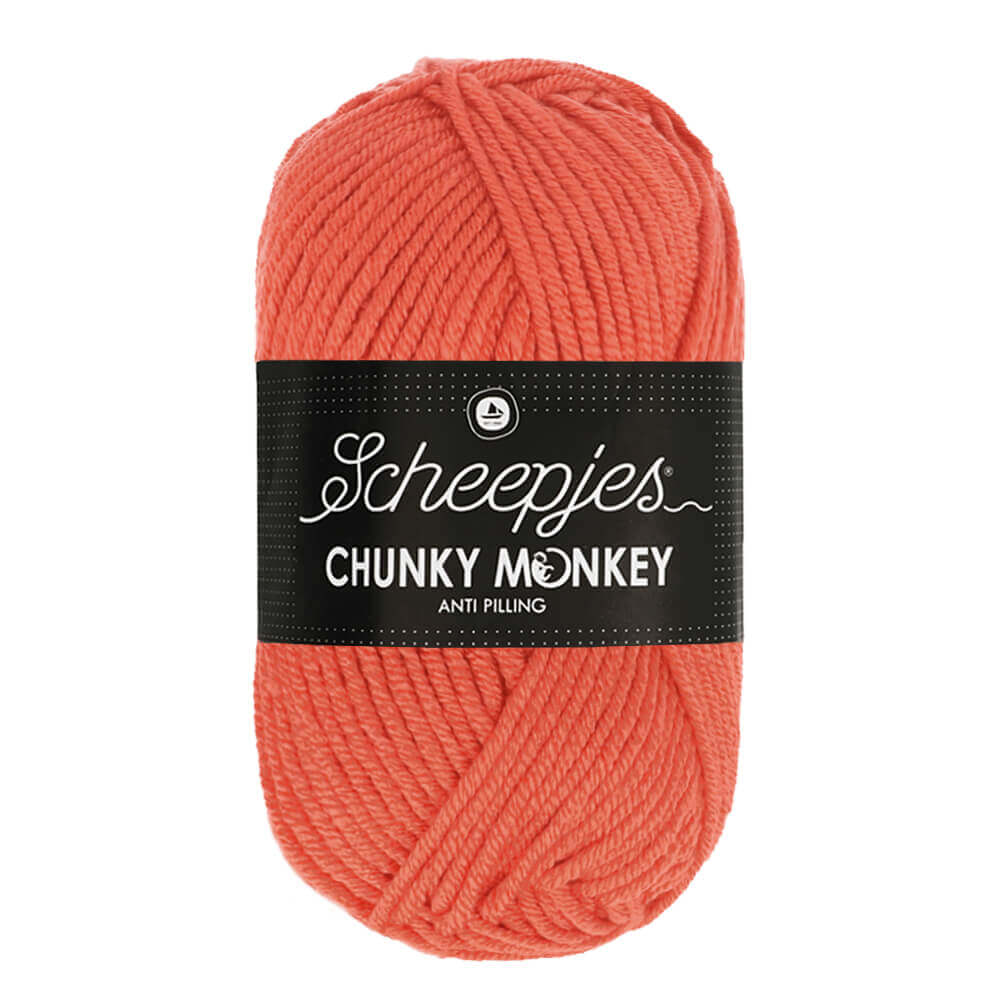 Scheepjes Chunky Monkey 100g 1132 Coral | Knitting yarn shop / dzijas veikals