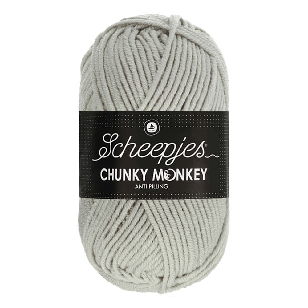 Scheepjes Chunky Monkey 100g 1203 Pale Grey | Knitting yarn shop / dzijas veikals