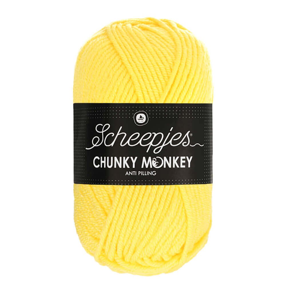 Scheepjes Chunky Monkey 100g 1263 Lemon | Knitting yarn shop / dzijas veikals
