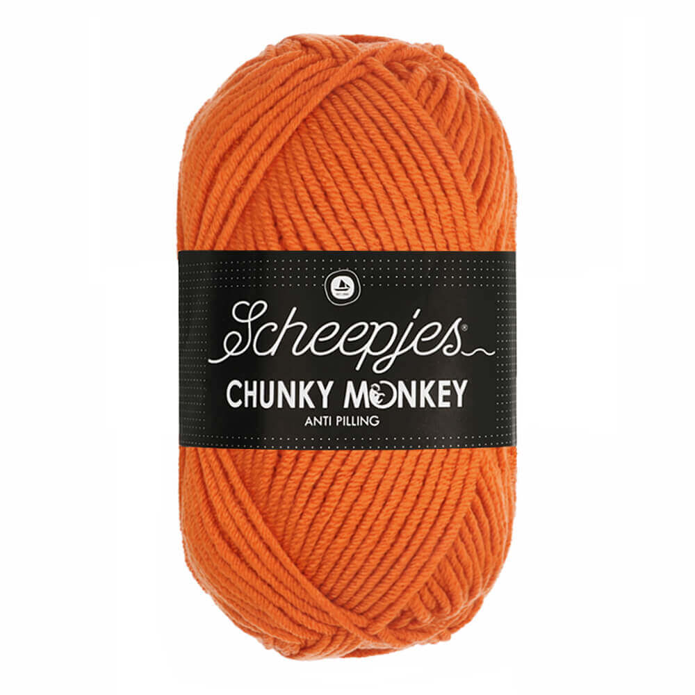 Scheepjes Chunky Monkey 100g 1711 Deep Orange | Knitting yarn shop / dzijas veikals