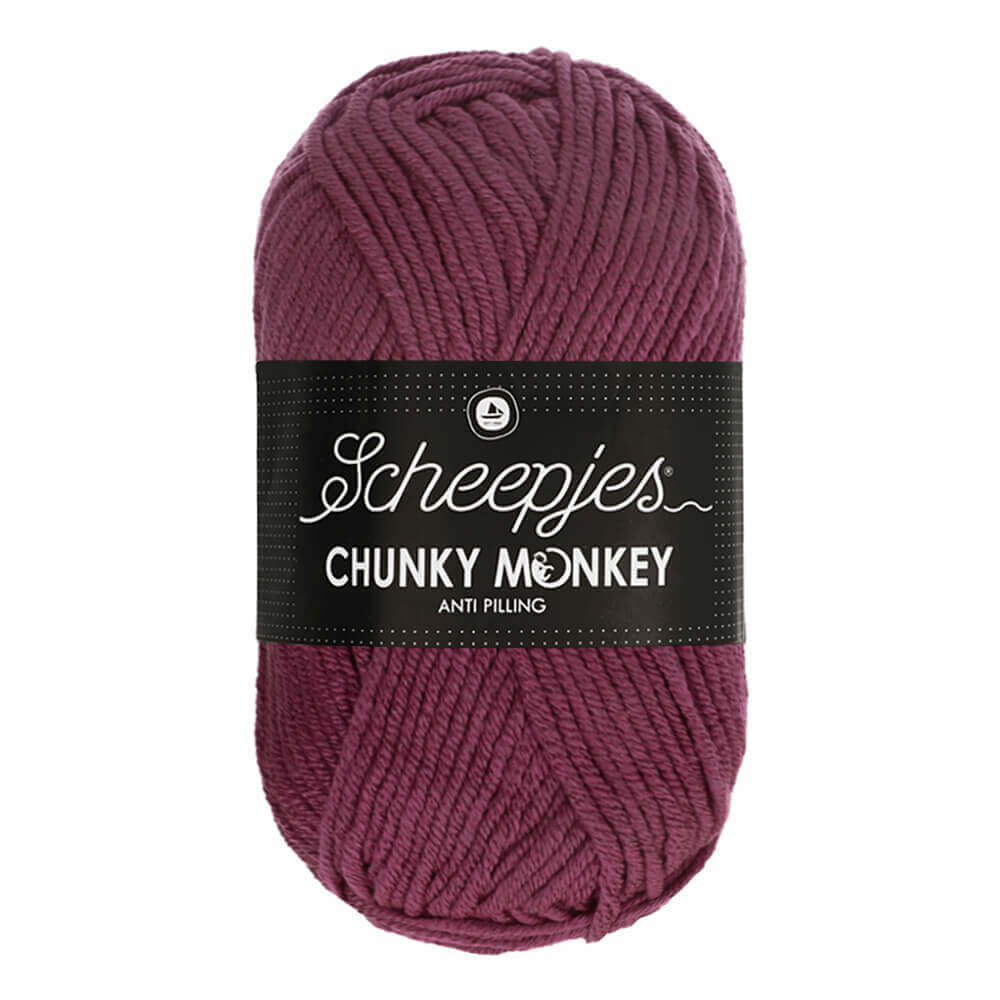 Scheepjes Chunky Monkey 100g 1828 Grape | Knitting yarn shop / dzijas veikals