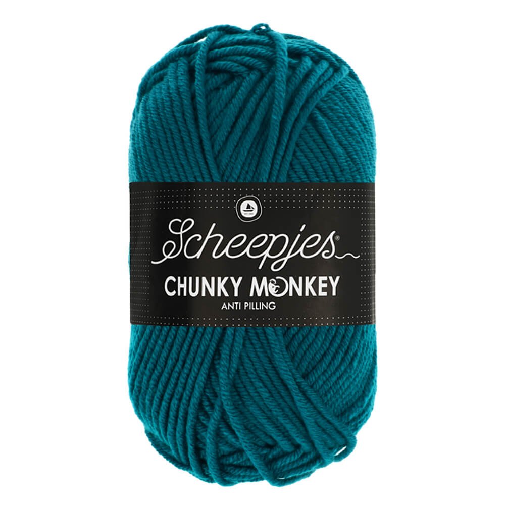 Scheepjes Chunky Monkey 100g 1829 Teal | Knitting yarn shop / dzijas veikals