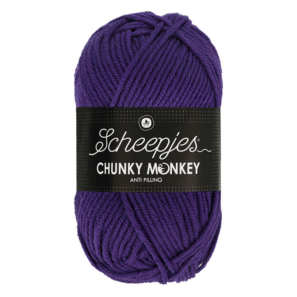 Scheepjes Chunky Monkey 100g 2001 Deep Violet | Knitting yarn shop / dzijas veikals