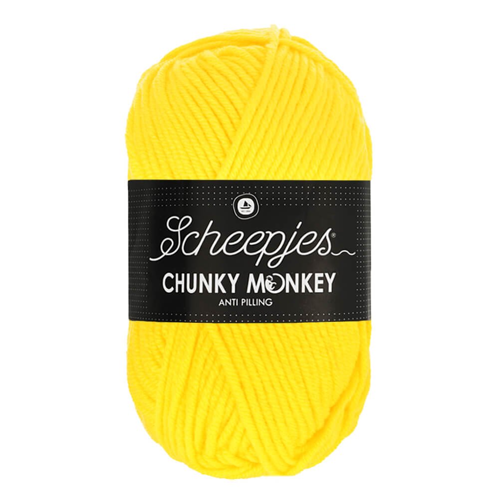 Scheepjes Chunky Monkey 100g 2008 Yellow | Knitting yarn shop / dzijas veikals