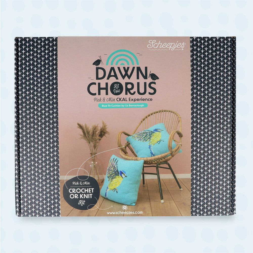 Scheepjes CKAL Blue Tit Cushion kit | Knitting yarn shop / dzijas veikals