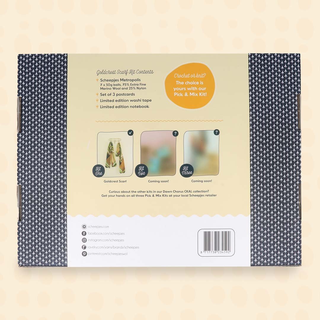 Scheepjes CKAL Goldcrest Scarf kit | Knitting yarn shop / dzijas veikals