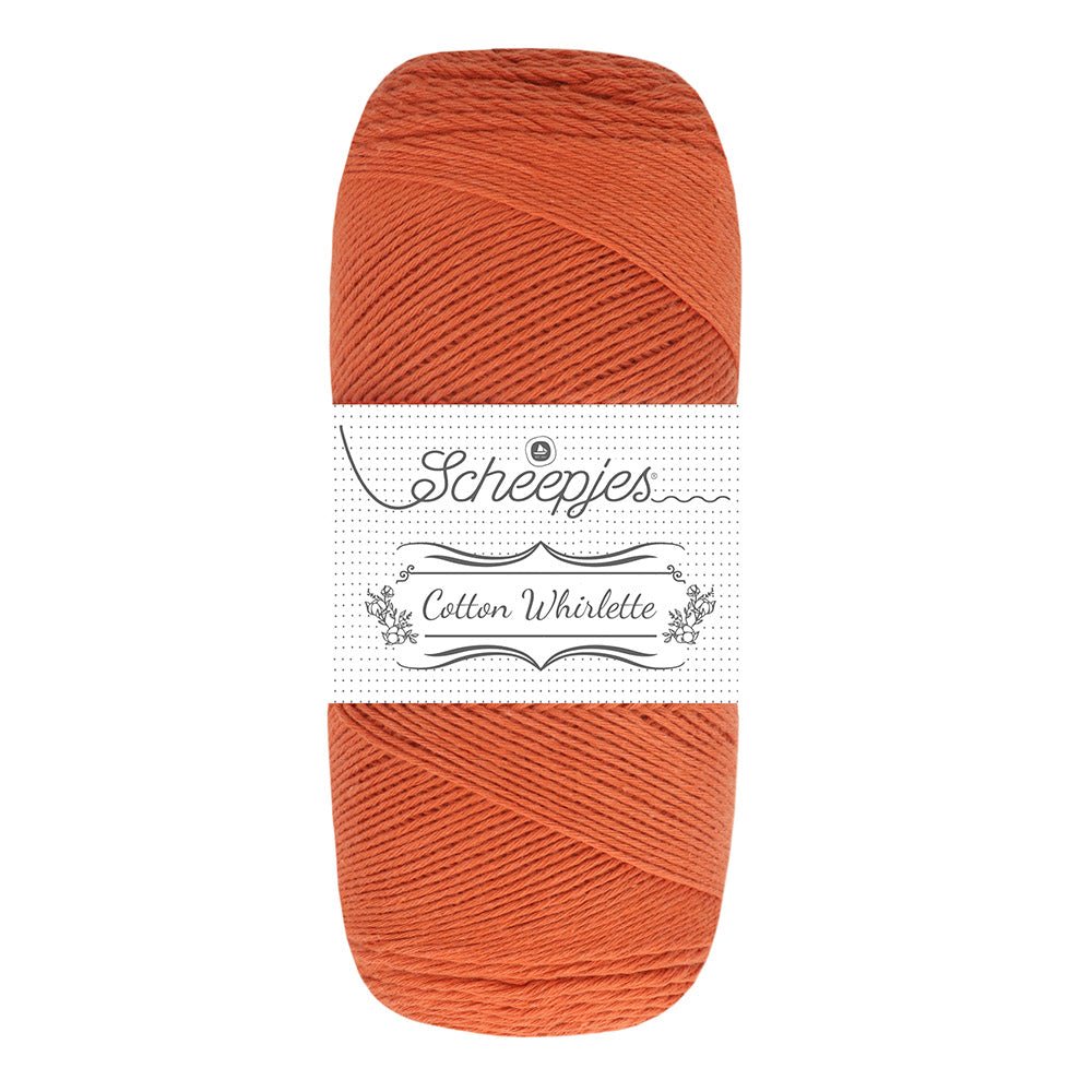 Scheepjes Cotton Whirl - 100% organic cotton yarn 802 Pumpkin | Knitting yarn shop / dzijas veikals