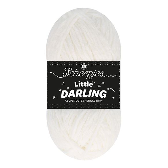 Scheepjes Little Darling - Chenille DK Polyester Yarn 401 Ice Bear | Knitting yarn shop / dzijas veikals