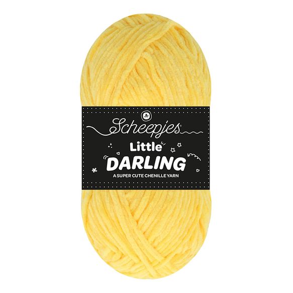 Scheepjes Little Darling - Chenille DK Polyester Yarn 402 Bumble Bee | Knitting yarn shop / dzijas veikals