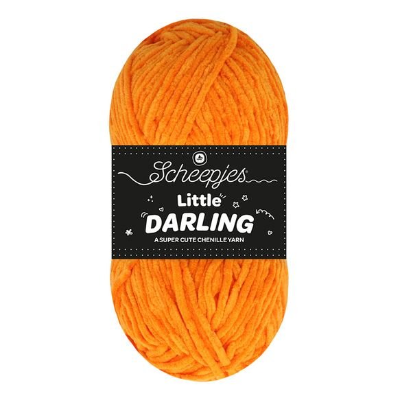 Scheepjes Little Darling - Chenille DK Polyester Yarn 403 Pumpkin | Knitting yarn shop / dzijas veikals