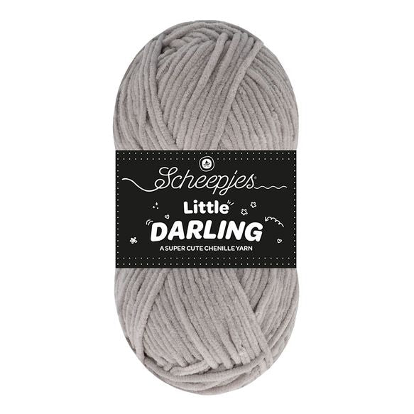 Scheepjes Little Darling - Chenille DK Polyester Yarn 409 Koala | Knitting yarn shop / dzijas veikals