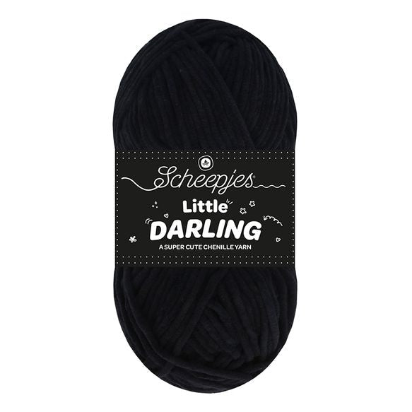 Scheepjes Little Darling - Chenille DK Polyester Yarn 410 Panda | Knitting yarn shop / dzijas veikals