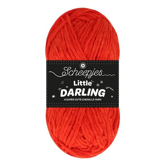 Scheepjes Little Darling - Chenille DK Polyester Yarn 417 Strawberry | Knitting yarn shop / dzijas veikals