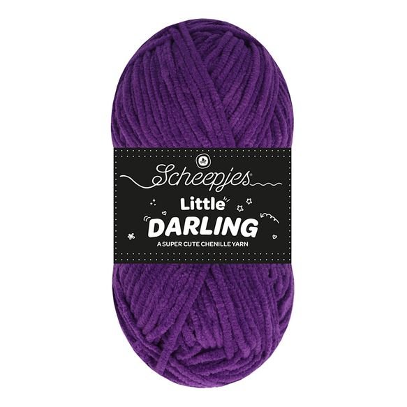 Scheepjes Little Darling - Chenille DK Polyester Yarn 422 Eggplant | Knitting yarn shop / dzijas veikals