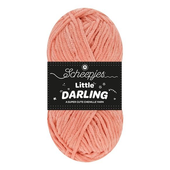Scheepjes Little Darling - Chenille DK Polyester Yarn 438 Peach | Knitting yarn shop / dzijas veikals