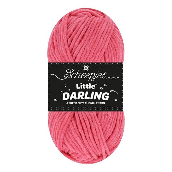 Scheepjes Little Darling - Chenille DK Polyester Yarn 442 Flamingo | Knitting yarn shop / dzijas veikals