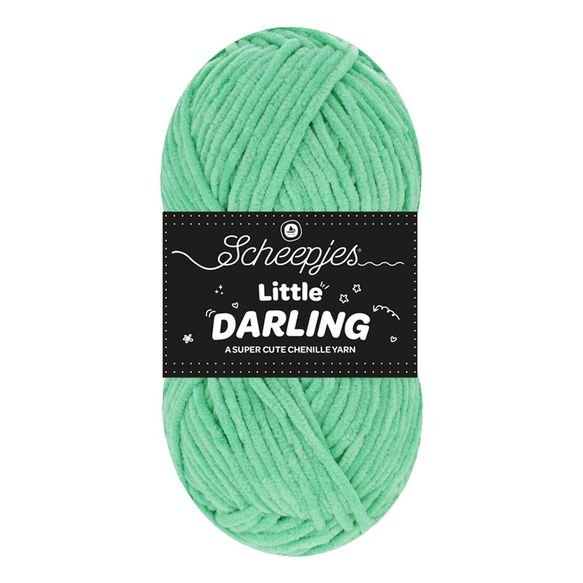 Scheepjes Little Darling - Chenille DK Polyester Yarn 451 Alien | Knitting yarn shop / dzijas veikals