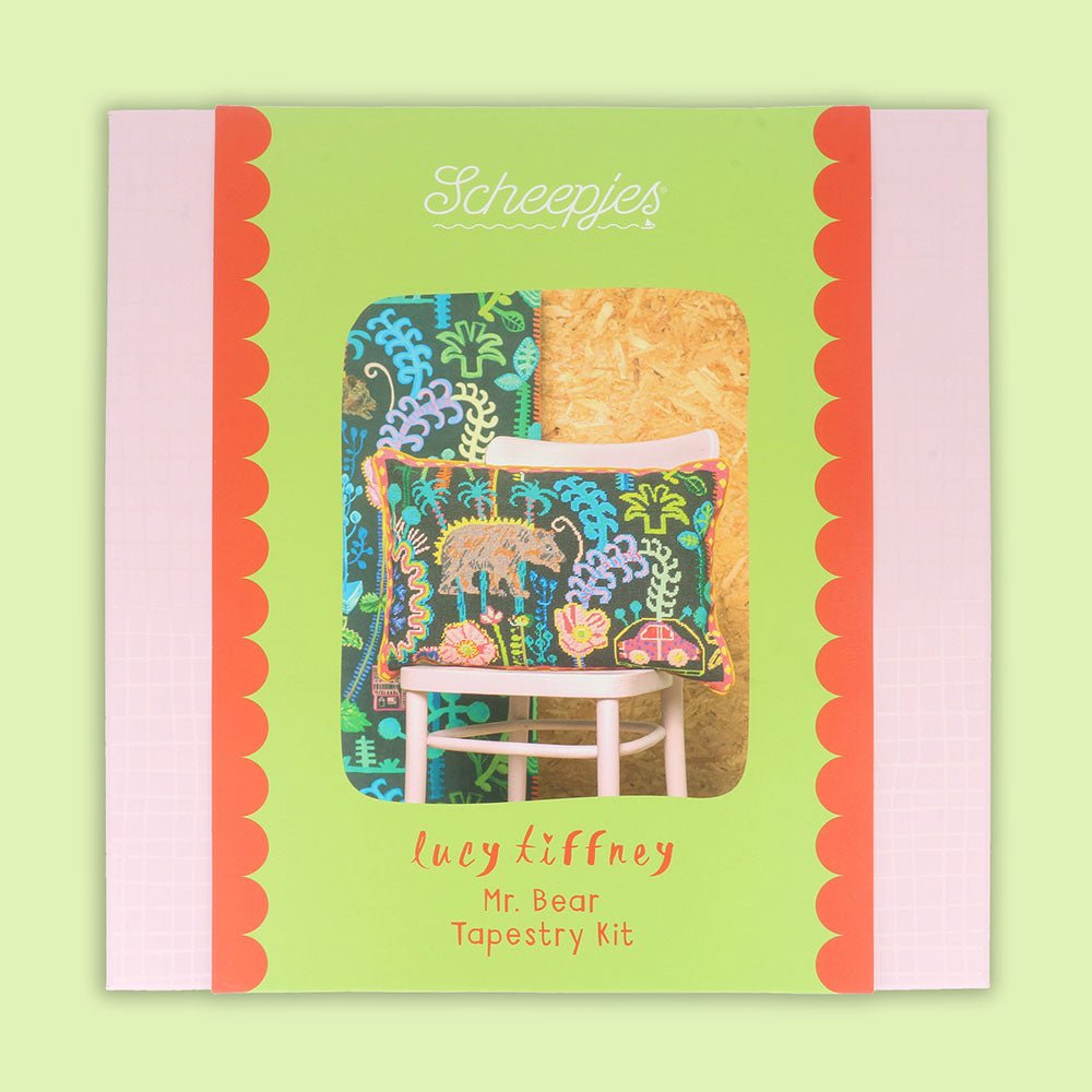 Scheepjes Lucy Tiffney Tapestry Kit 60x40cm, 8 variants Mr. Bear | Knitting yarn shop / dzijas veikals