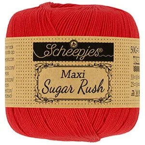 Scheepjes Maxi Sugar Rush 115 Hot Red | Knitting yarn shop / dzijas veikals