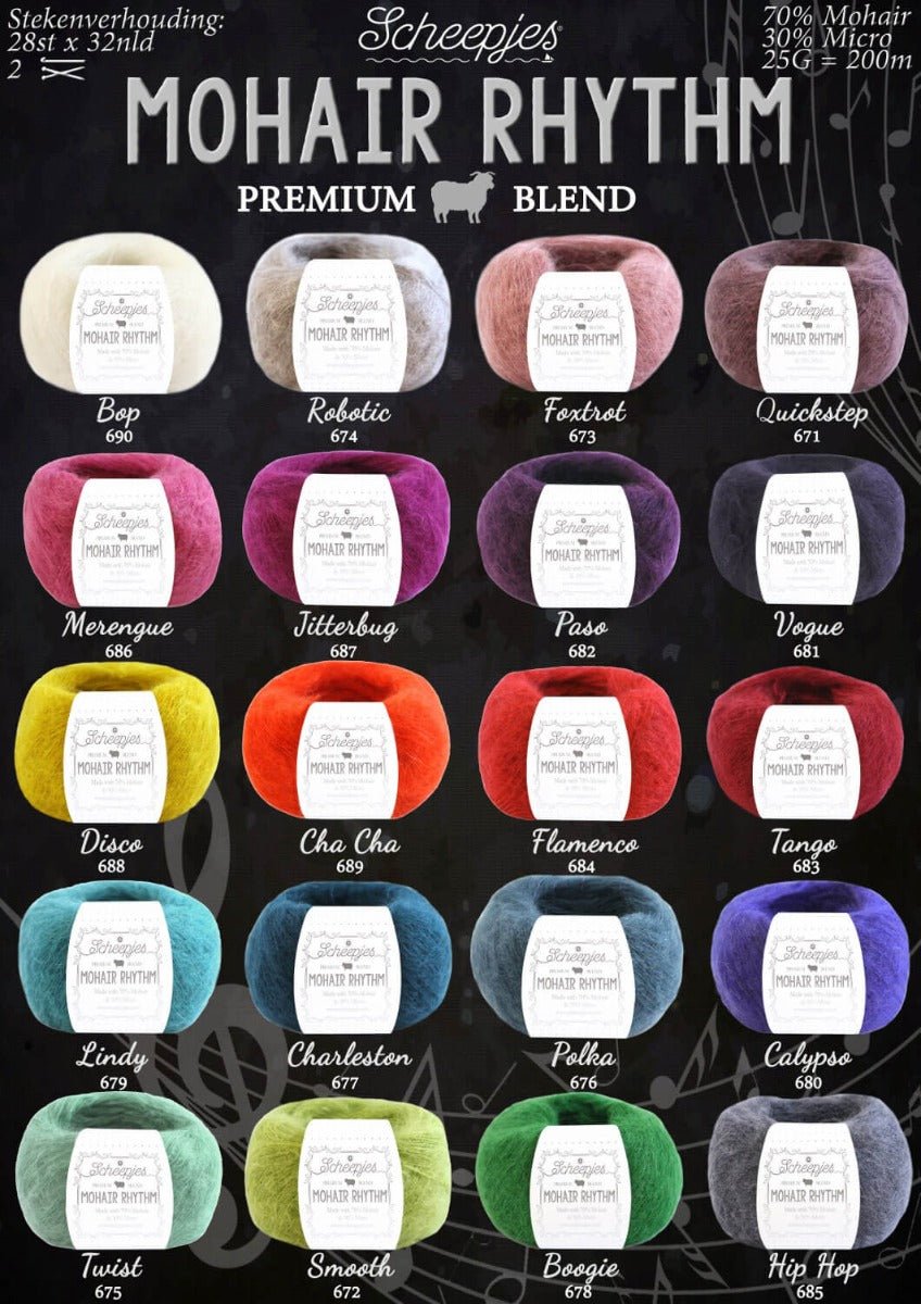 Scheepjes Mohair Rhythm 25g 671 Quickstep | Knitting yarn shop / dzijas veikals