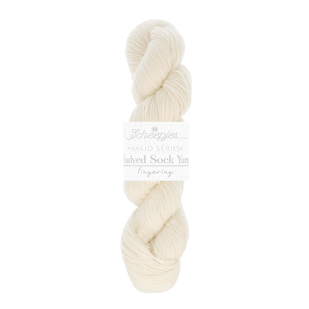 Scheepjes Nakid S. Undyed Sock Yarn Fingering, 100g | Knitting yarn shop / dzijas veikals