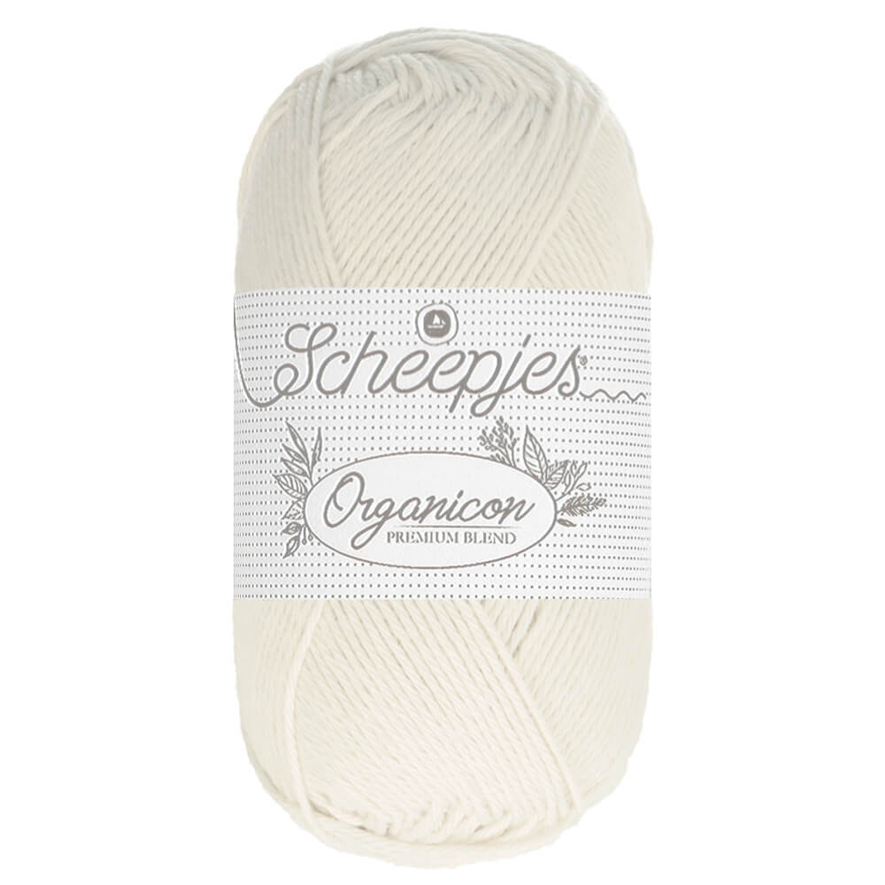 Scheepjes Organicon 50g 202 Soft Cloud | Knitting yarn shop / dzijas veikals