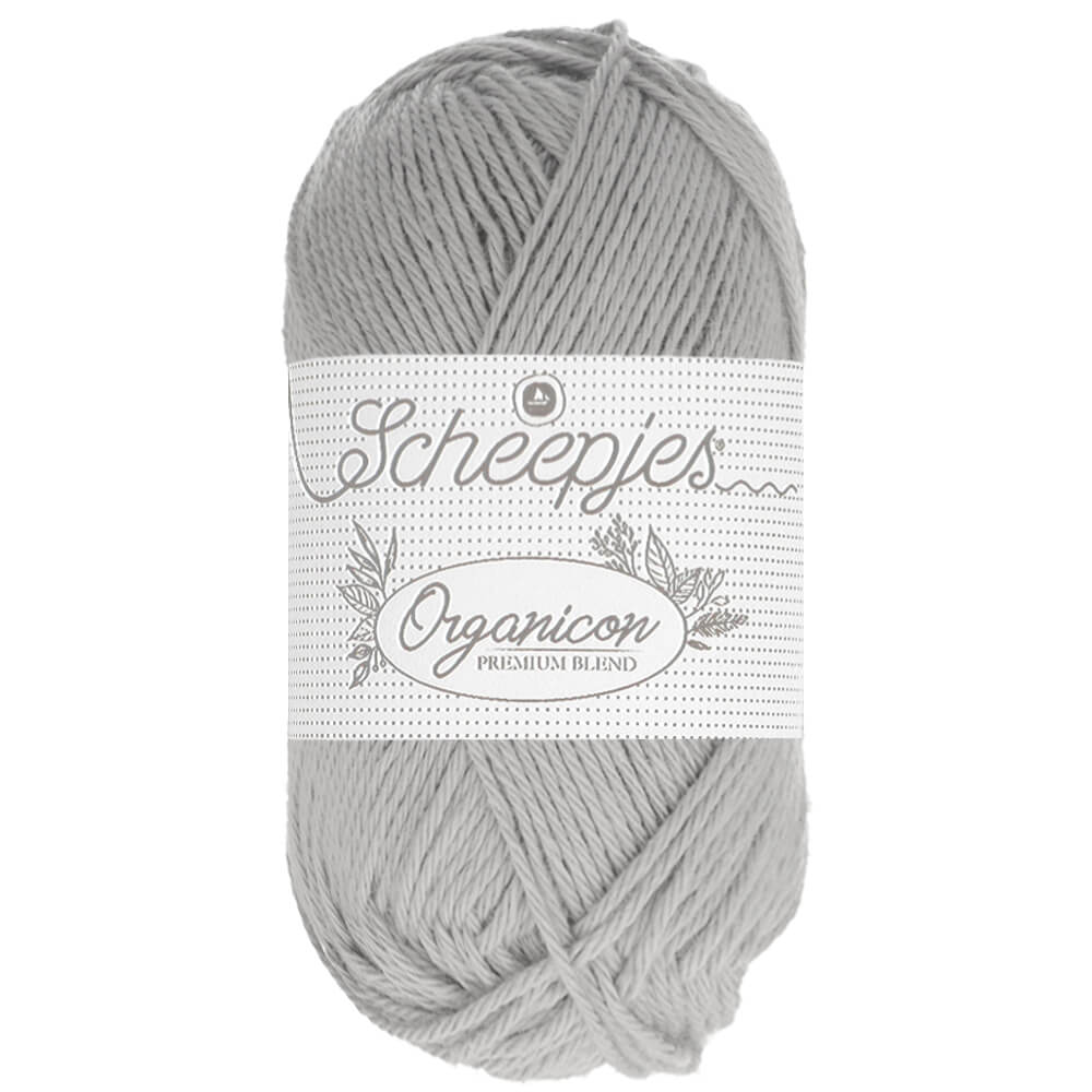 Scheepjes Organicon 50g 203 Frosted Silver | Knitting yarn shop / dzijas veikals
