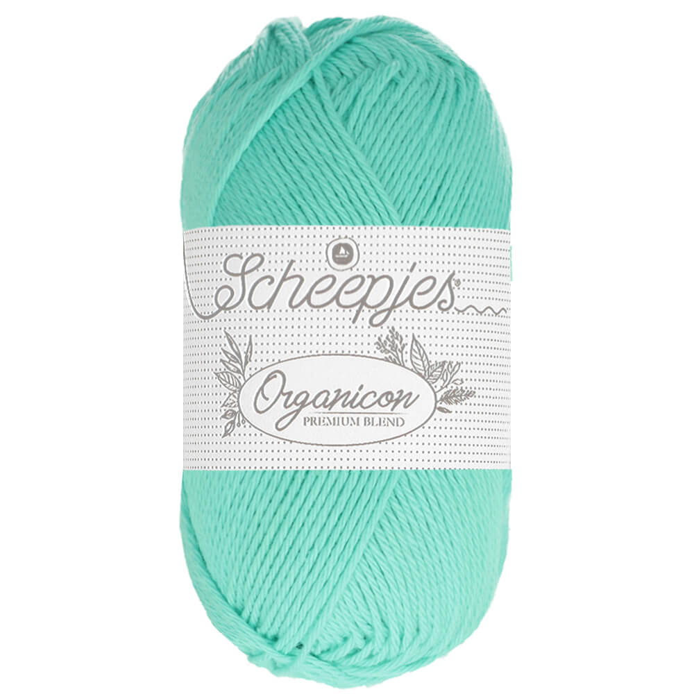 Scheepjes Organicon 50g 215 Bright Ocean | Knitting yarn shop / dzijas veikals