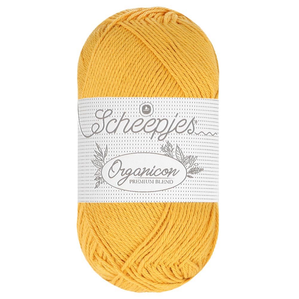 Scheepjes Organicon 50g 237 Golden Sun | Knitting yarn shop / dzijas veikals