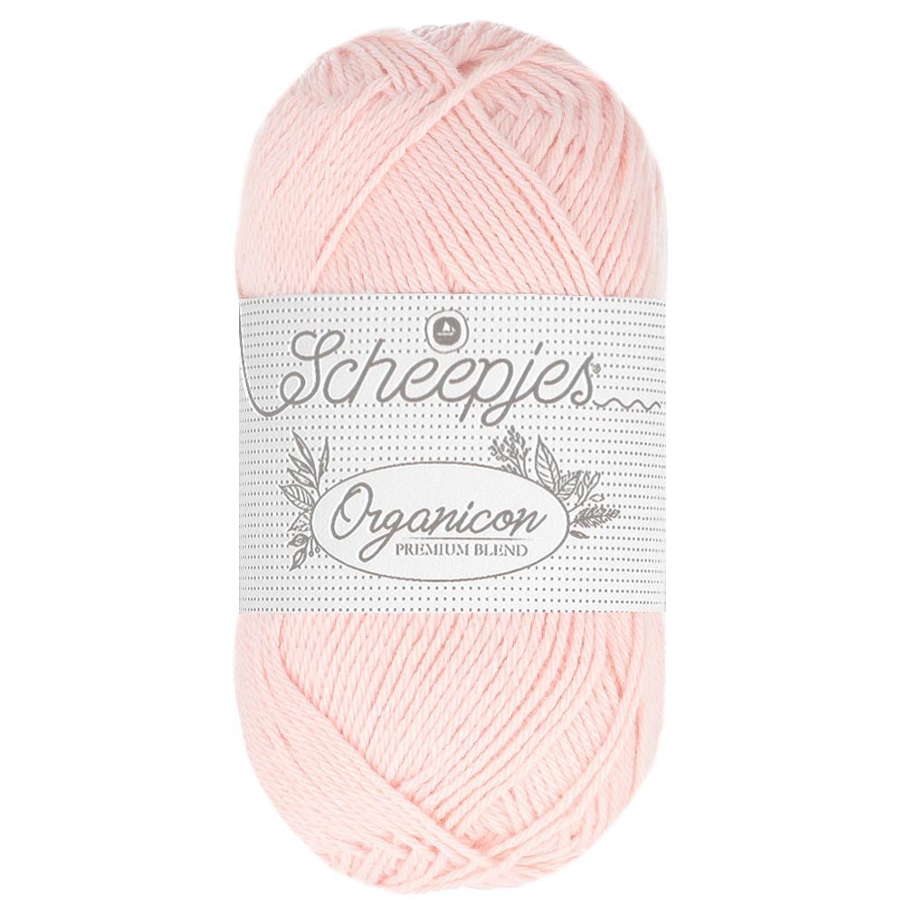 Scheepjes Organicon 50g 250 Powder Pink | Knitting yarn shop / dzijas veikals