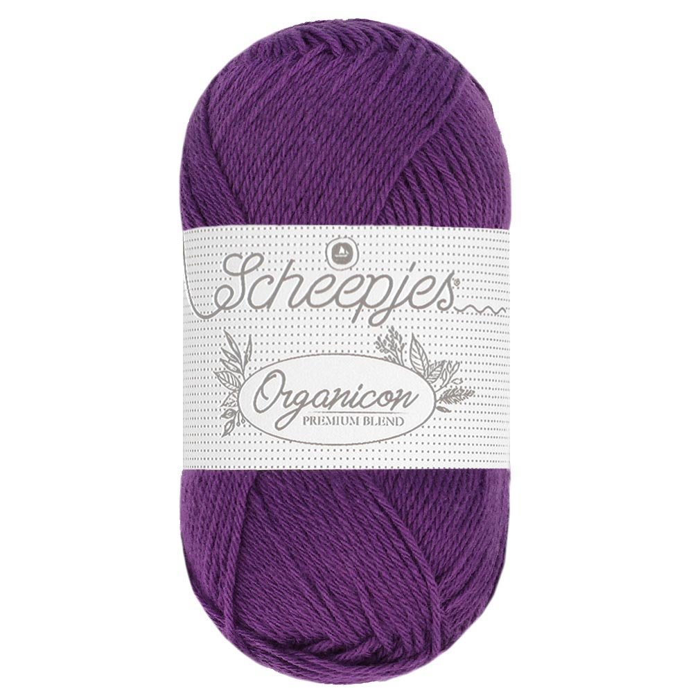 Scheepjes Organicon 50g 257 Perfect Plum | Knitting yarn shop / dzijas veikals