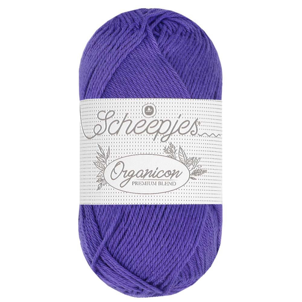 Scheepjes Organicon 50g 258 Violet | Knitting yarn shop / dzijas veikals